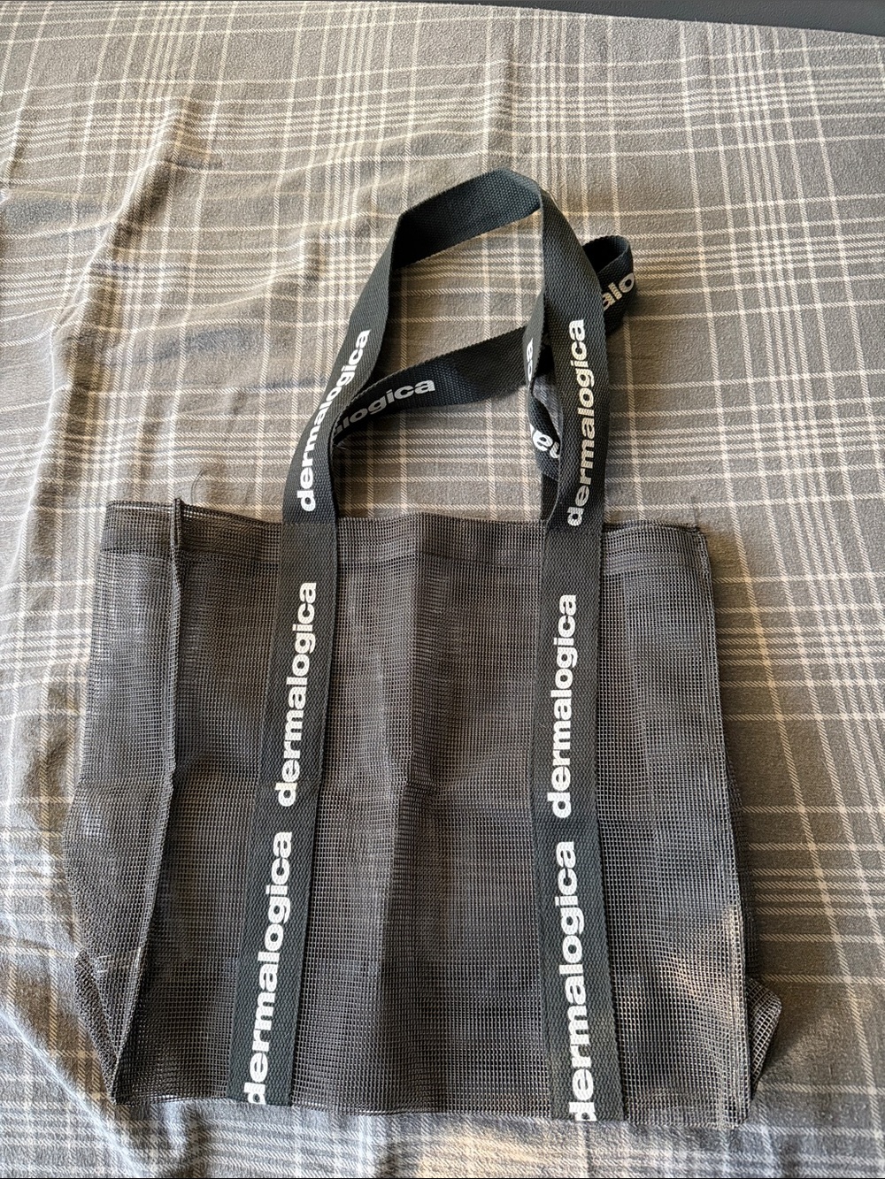 dermalogica Black Mesh Logo Strap Tote